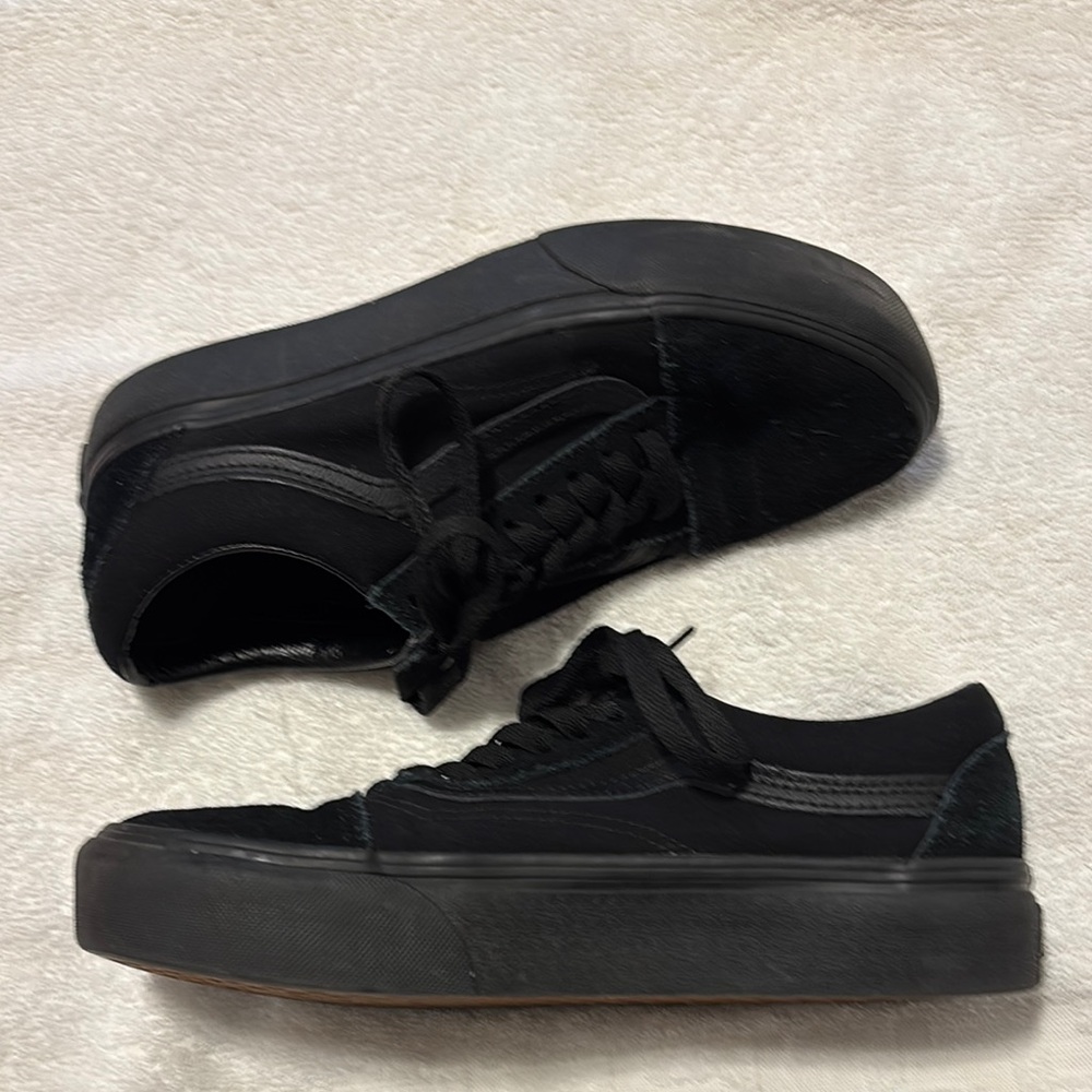 Vans Black Old Skool Sneakers Suede Canvas - Picture 2 of 6